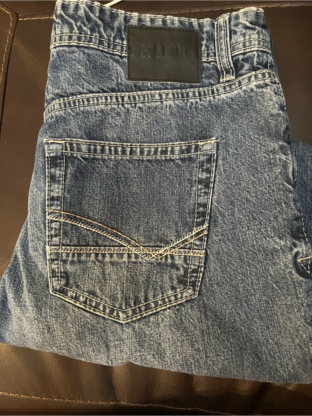 Reclaim Blue Jeans Men’s 32x32 Bootcut Relaxed Fit Acid Wash Denim